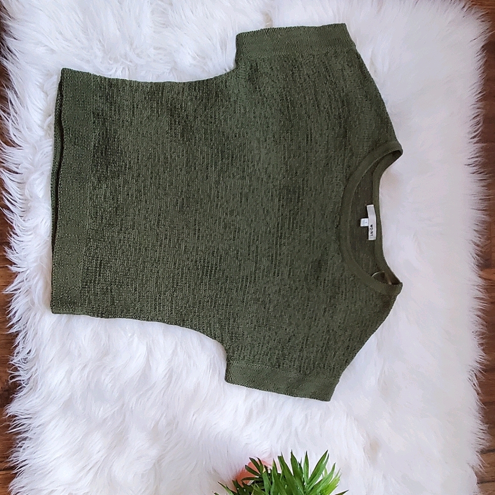 WD.NY khaki green woven top